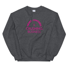 Load image into Gallery viewer, Heart Centered &amp; Crushing Business - Unisex Sweatshirt (pink)
