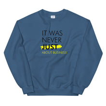 Load image into Gallery viewer, It Was Never Just About Business - Unisex Sweatshirt (Black/Yellow)
