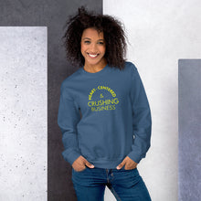 Load image into Gallery viewer, Heart Centered &amp; Crushing Business - Unisex Sweatshirt (Yellow)
