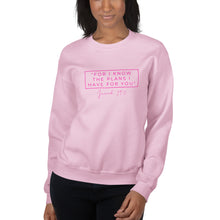 Load image into Gallery viewer, For I Know The Plans - Unisex Sweatshirt (Pink)
