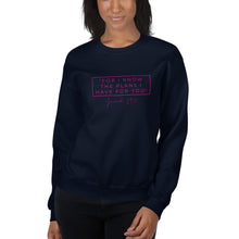 Load image into Gallery viewer, For I Know The Plans - Unisex Sweatshirt (Pink)
