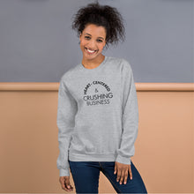 Load image into Gallery viewer, Heart Centered &amp; Crushing Business - Unisex Sweatshirt (Black)
