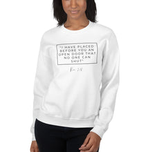 Load image into Gallery viewer, I Have Placed Before You An Open Door - Unisex Sweatshirt (Black)
