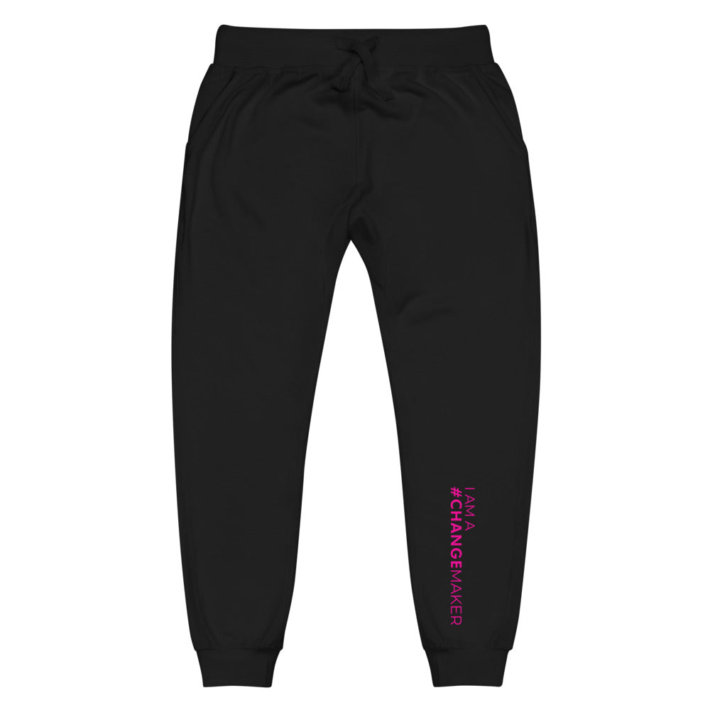 #ChangeMaker - Unisex fleece sweatpants (Pink)