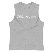 Load image into Gallery viewer, #ChangeMaker - Muscle Tank (White)
