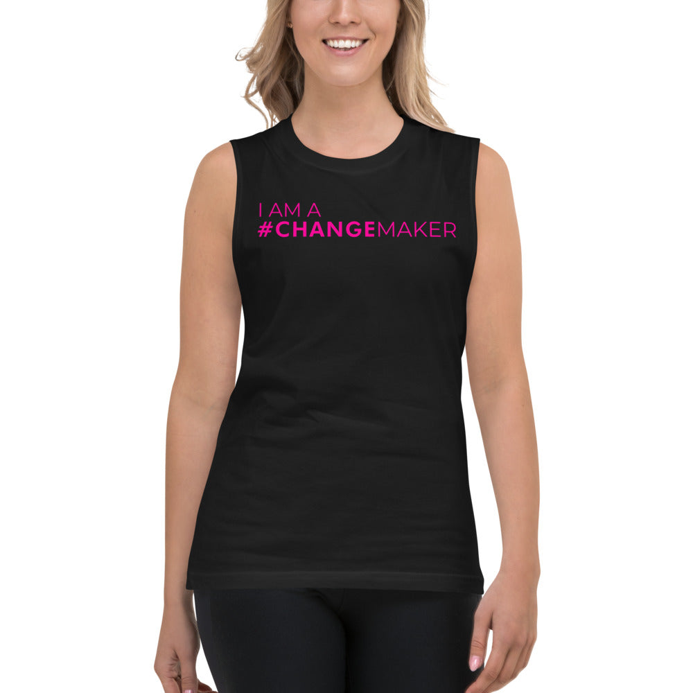 #ChangeMaker - Muscle Tank (Pink)