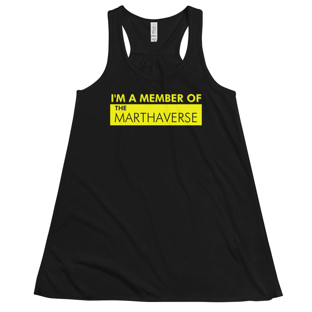 I'm A Member Of The Marthaverse - Women's Flowy Racerback Tank (Yellow)