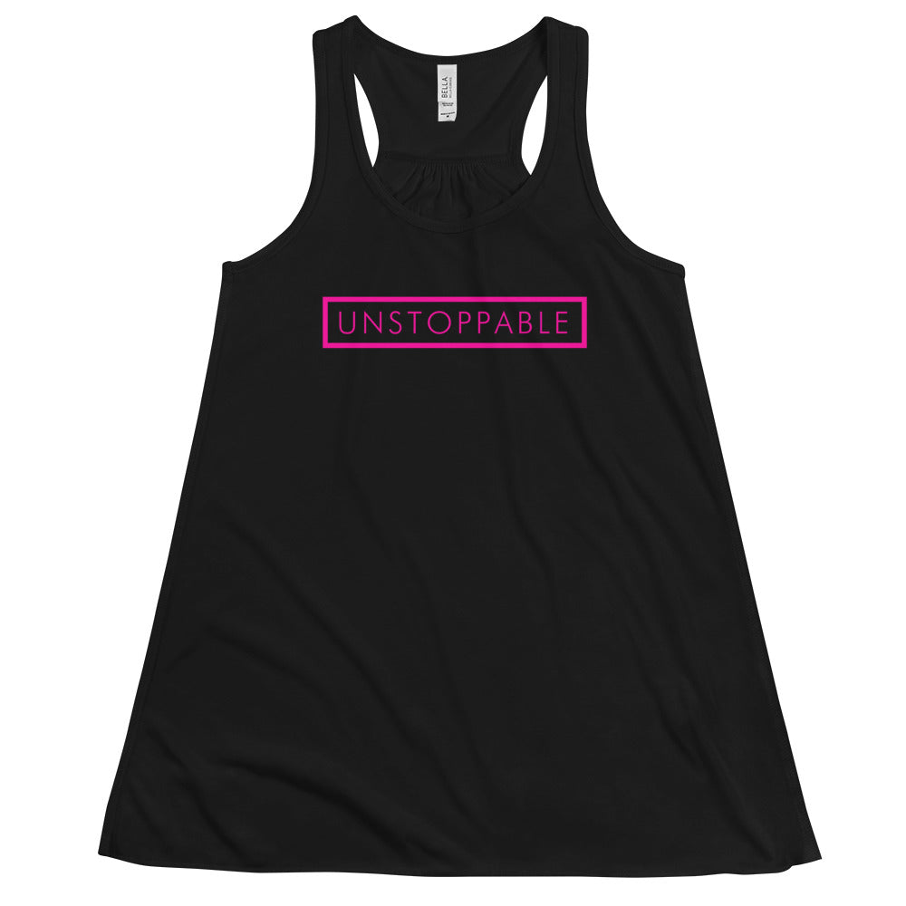 Unstoppable - Women's Flowy Racerback Tank (Pink)