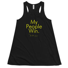 Load image into Gallery viewer, My People Win - Women&#39;s Flowy Racerback Tank (Yellow)

