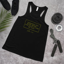 Load image into Gallery viewer, Perhaps You Were Born For Such A Time As This - Women&#39;s Flowy Racerback Tank (Yellow)
