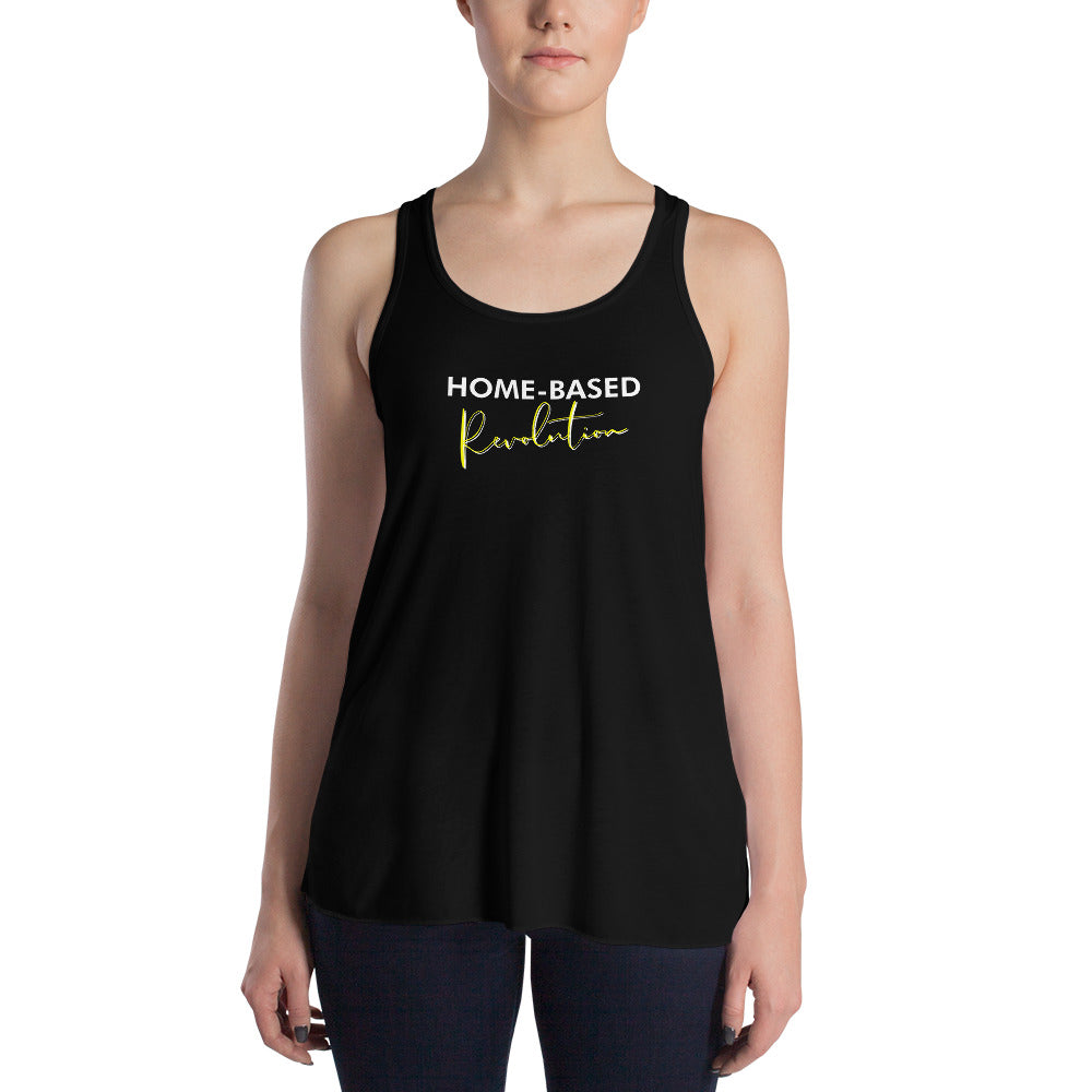 Home Based Revolution - Women's Flowy Racerback Tank (Yellow)