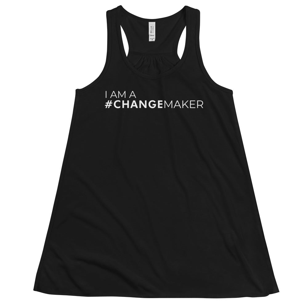 #ChangeMaker - Women's Flowy Racerback Tank (White)