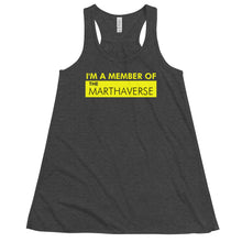 Load image into Gallery viewer, I&#39;m A Member Of The Marthaverse - Women&#39;s Flowy Racerback Tank (Yellow)

