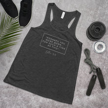 Load image into Gallery viewer, Perhaps You Were Born For Such A Time As This - Women&#39;s Flowy Racerback Tank (White)

