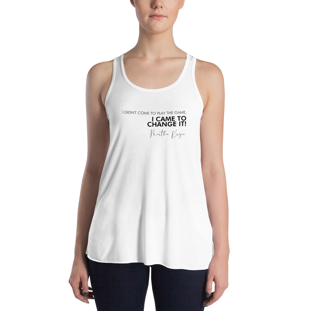 I Didn't Come To Play The Game - Women's Flowy Racerback Tank (Black)
