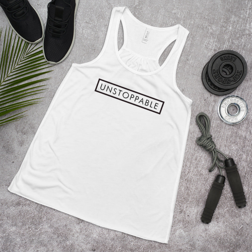 Unstoppable - Women's Flowy Racerback Tank (Black)