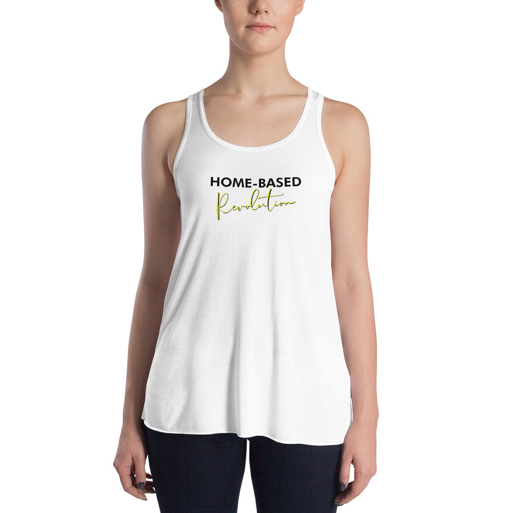 Home Based Revolution - Women's Flowy Racerback Tank (Black)