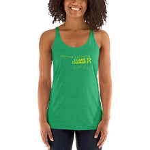 Load image into Gallery viewer, I Didn&#39;t Come To Play The Game - Women&#39;s Racerback Tank (Yellow)
