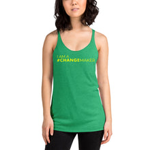 Load image into Gallery viewer, #ChangeMaker - Women&#39;s Racerback Tank (Yellow)

