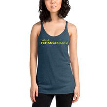 Load image into Gallery viewer, #ChangeMaker - Women&#39;s Racerback Tank (Yellow)
