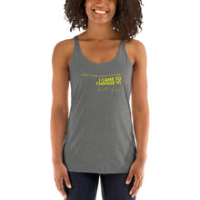 Load image into Gallery viewer, I Didn&#39;t Come To Play The Game - Women&#39;s Racerback Tank (Yellow)
