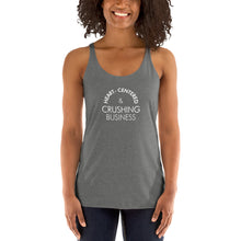 Load image into Gallery viewer, Heart Centered &amp; Crushing Business - Women&#39;s Racerback Tank (White)
