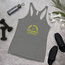 Load image into Gallery viewer, Heart Centered &amp; Crushing Business - Women&#39;s Racerback Tank (Yellow)
