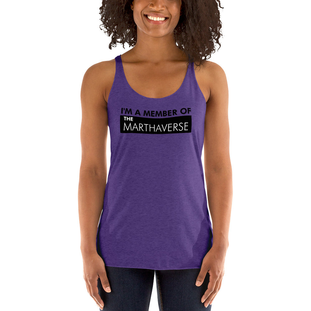 I'm A Member Of The Marthaverse - Women's Racerback Tank (black)