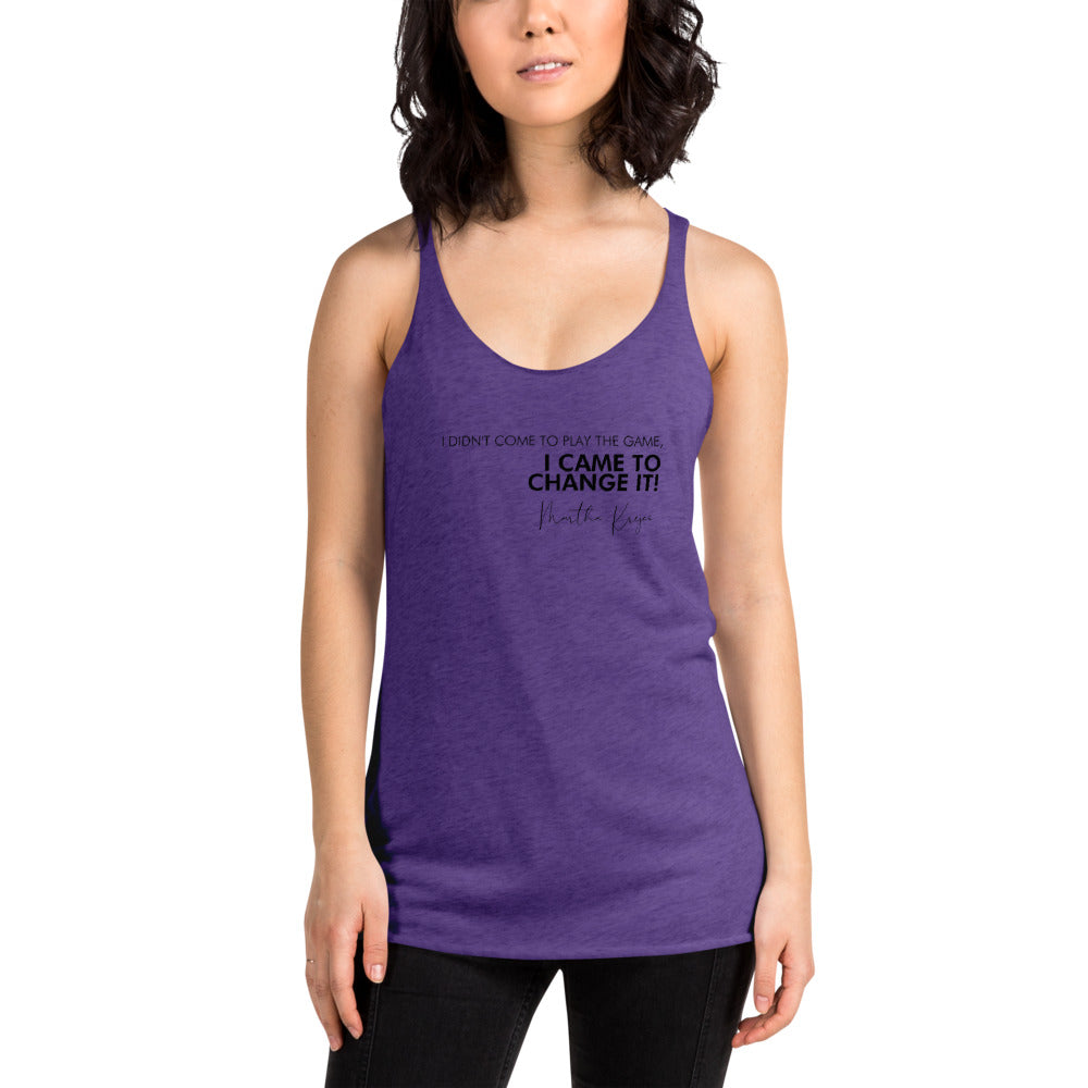 I Didn't Come To Play The Game - Women's Racerback Tank (Black)