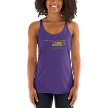 Load image into Gallery viewer, I Didn&#39;t Come To Play The Game - Women&#39;s Racerback Tank (Yellow)
