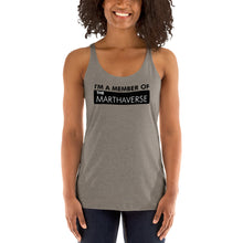 Load image into Gallery viewer, I&#39;m A Member Of The Marthaverse - Women&#39;s Racerback Tank (black)
