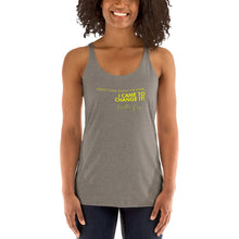 Load image into Gallery viewer, I Didn&#39;t Come To Play The Game - Women&#39;s Racerback Tank (Yellow)
