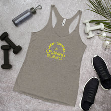Load image into Gallery viewer, Heart Centered &amp; Crushing Business - Women&#39;s Racerback Tank (Yellow)
