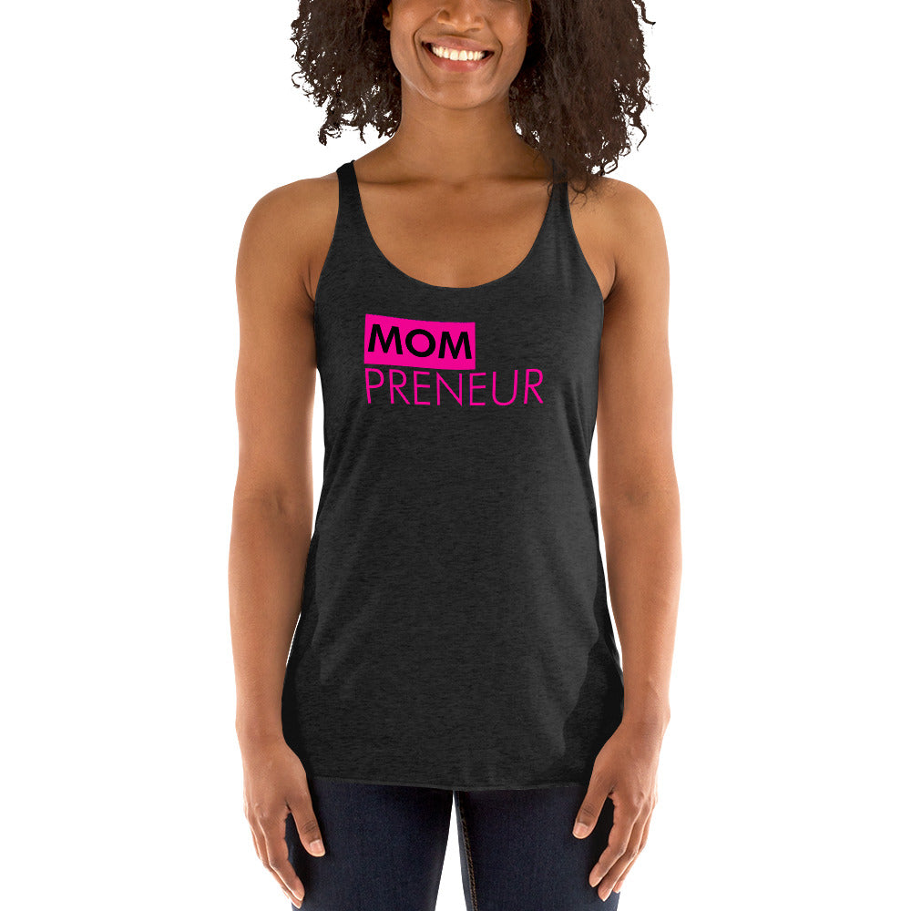 MOMPreneur - Women's Racerback Tank (Pink)