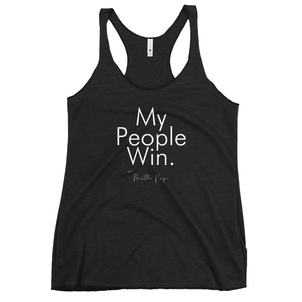 My People Win - Women's Racerback Tank (White)