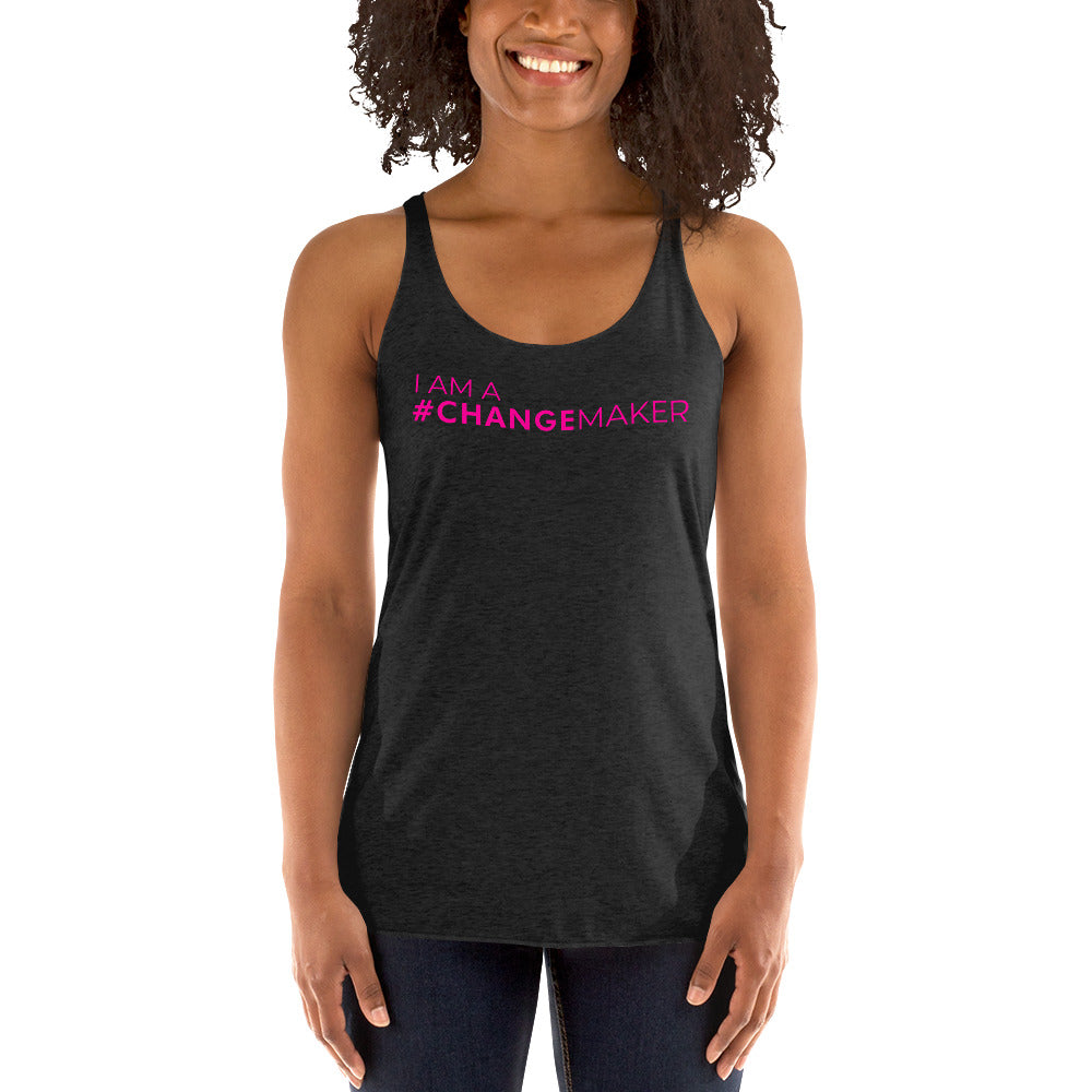 #ChangeMaker - Women's Racerback Tank (Pink)