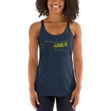 Load image into Gallery viewer, I Didn&#39;t Come To Play The Game - Women&#39;s Racerback Tank (Yellow)
