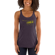Load image into Gallery viewer, I Didn&#39;t Come To Play The Game - Women&#39;s Racerback Tank (Yellow)
