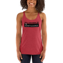 Load image into Gallery viewer, I&#39;m A Member Of The Marthaverse - Women&#39;s Racerback Tank (black)
