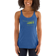 Load image into Gallery viewer, I Didn&#39;t Come To Play The Game - Women&#39;s Racerback Tank (Yellow)
