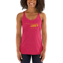 Load image into Gallery viewer, I Didn&#39;t Come To Play The Game - Women&#39;s Racerback Tank (Yellow)
