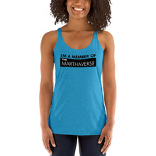 Load image into Gallery viewer, I&#39;m A Member Of The Marthaverse - Women&#39;s Racerback Tank (black)

