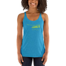 Load image into Gallery viewer, I Didn&#39;t Come To Play The Game - Women&#39;s Racerback Tank (Yellow)
