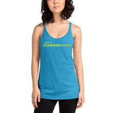 Load image into Gallery viewer, #ChangeMaker - Women&#39;s Racerback Tank (Yellow)
