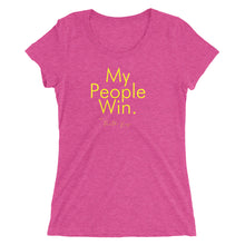 Load image into Gallery viewer, My People Win - Ladies&#39; short sleeve t-shirt (Yellow)

