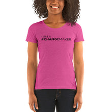 Load image into Gallery viewer, #ChangeMaker - Ladies&#39; short sleeve t-shirt (Black)
