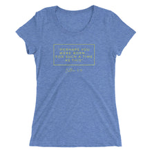 Load image into Gallery viewer, Perhaps You Were Born For Such A Time As This - Ladies&#39; short sleeve t-shirt (Yellow)
