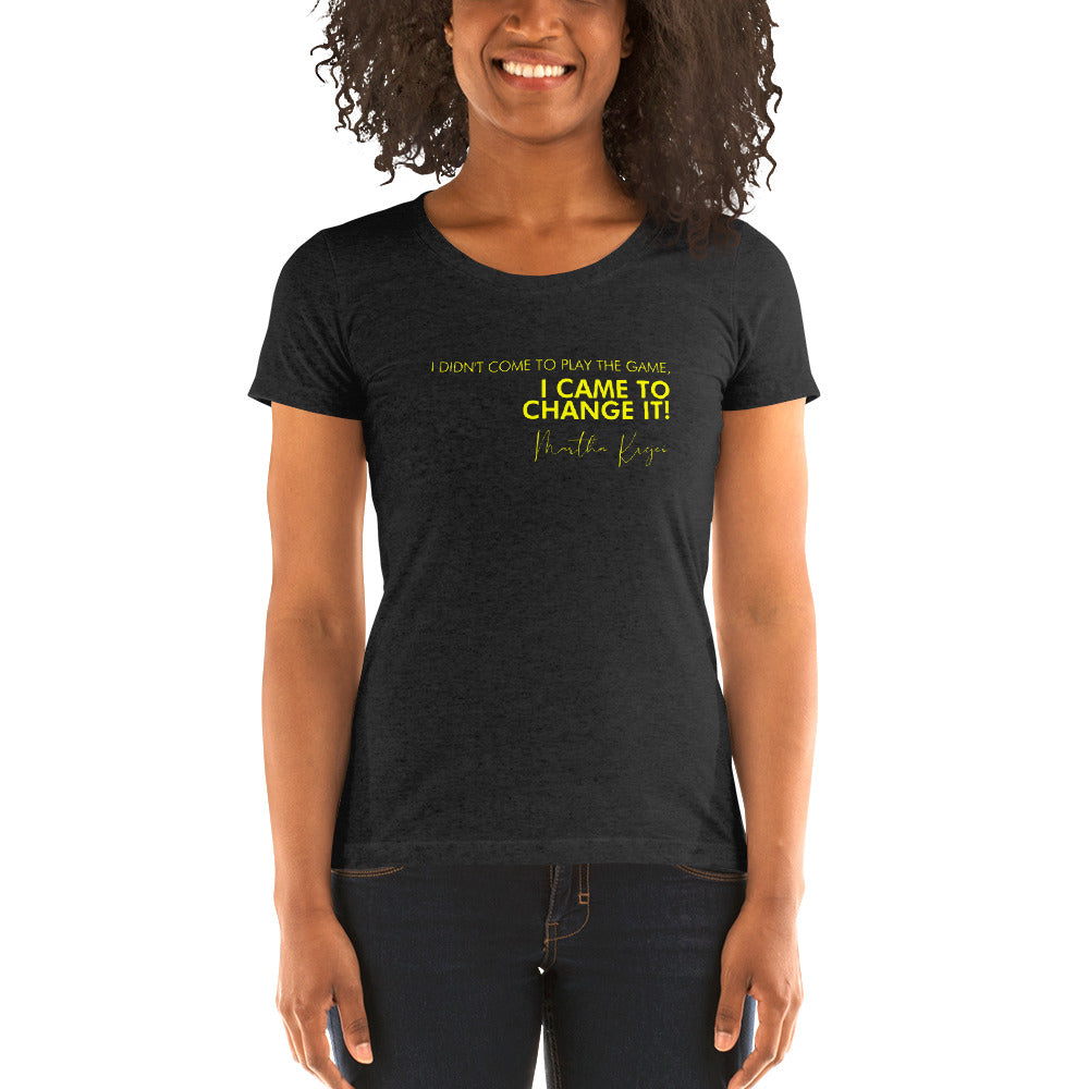 I Didn't Come To Play The Game - Ladies' short sleeve t-shirt (Yellow)
