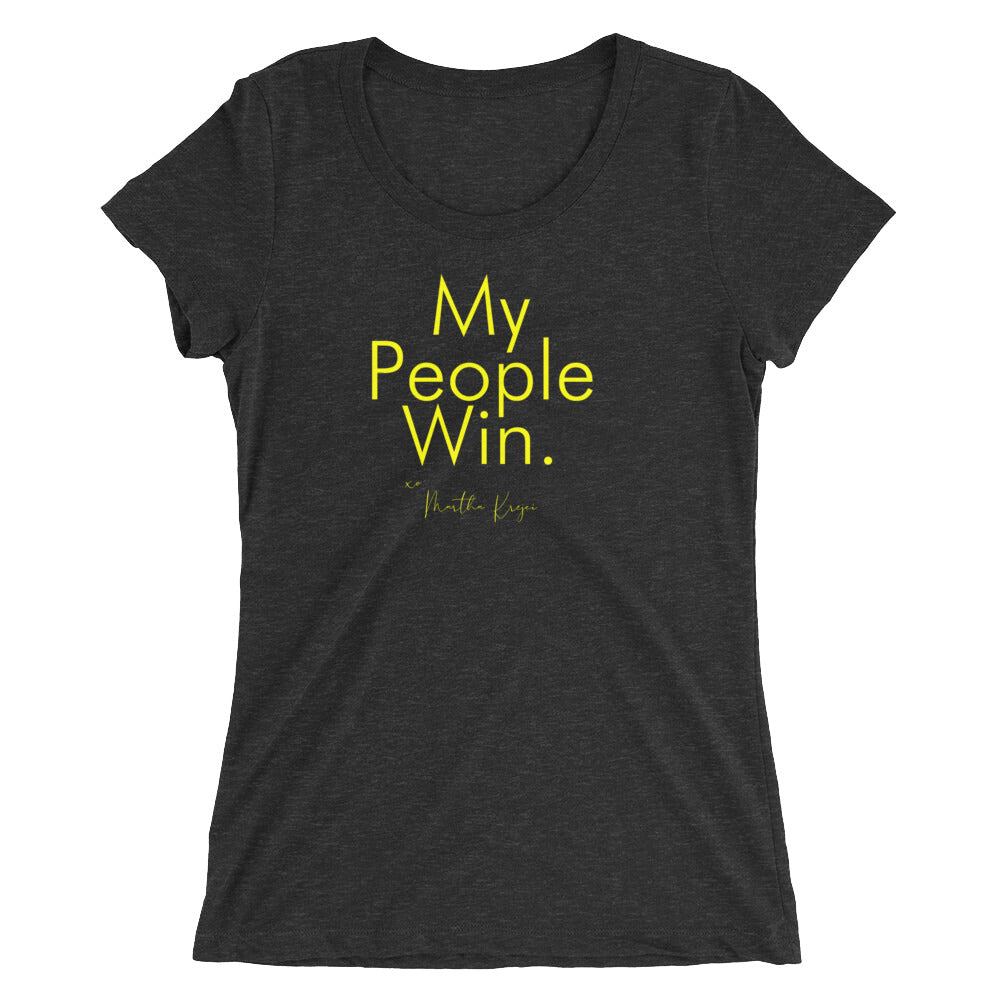 My People Win - Ladies' short sleeve t-shirt (Yellow)