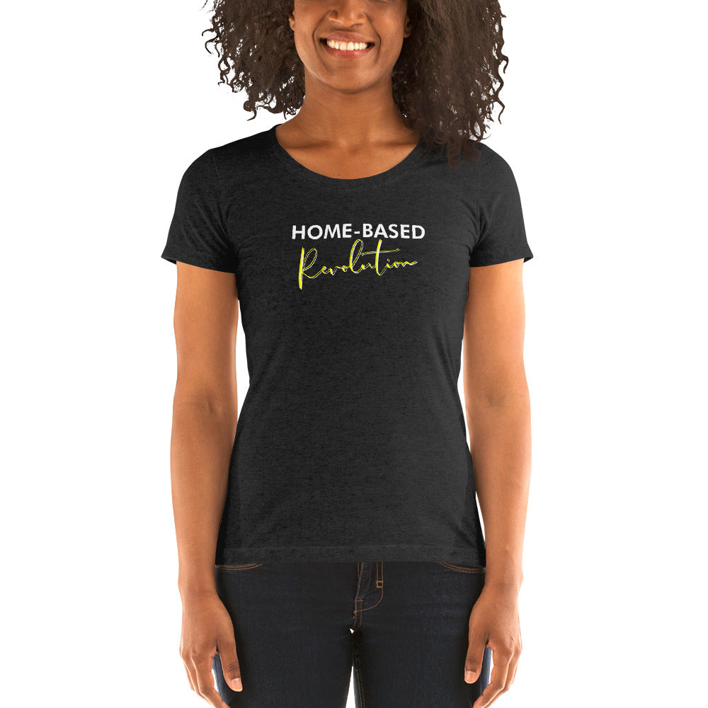 Home Based Revolution - Ladies' short sleeve t-shirt (Yellow)